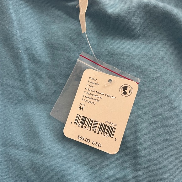 Free People Blue and White Chemise with Ribbon Detail - Picture 5 of 5